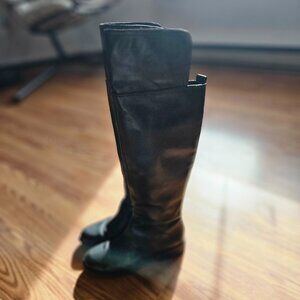 Used Nine West knee length leather boots